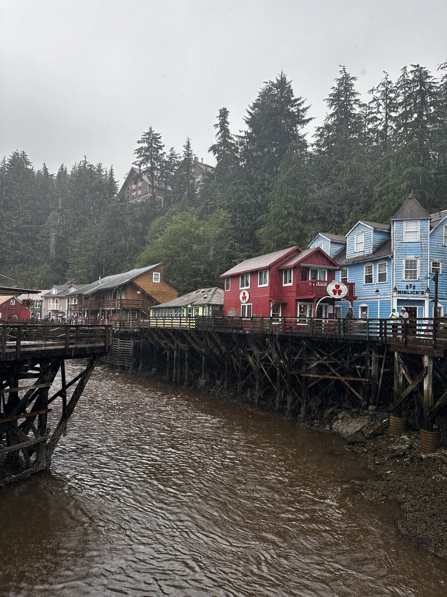Colorful waterfront buildings in Ketchikan, Alaska